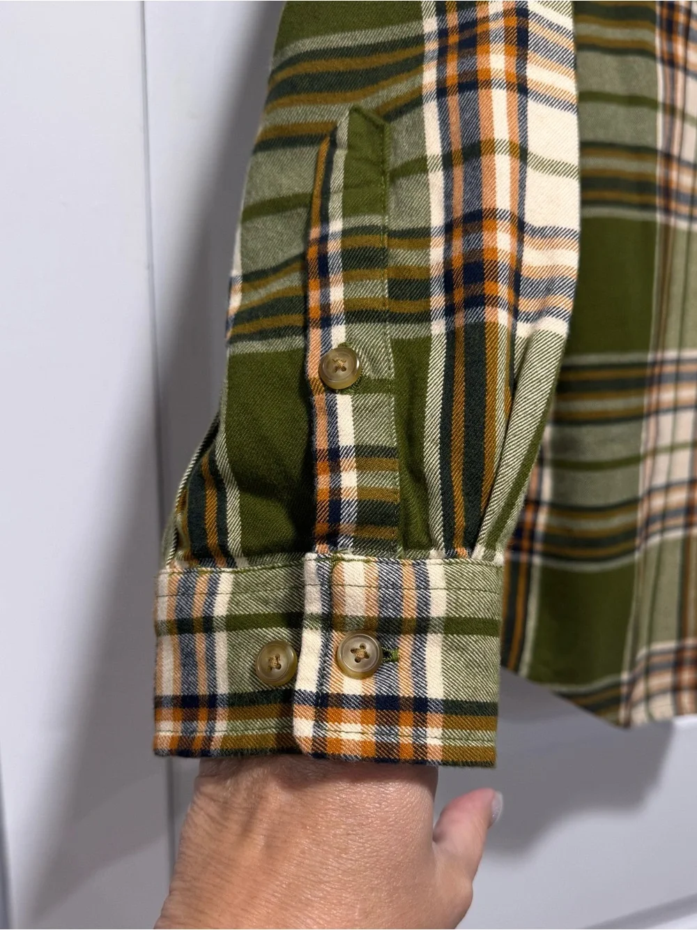 Carhartt Olive & Cream Plaid Workshirt